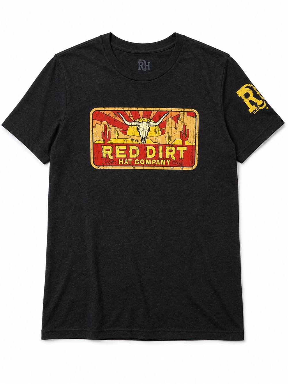 Red Dirt Hat Company Graphic T-shirt Black Adult Medium Western Rodeo Cowboy